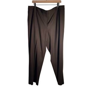 LAFAYETTE 148 NEW YORK brown high waist wide leg business casual trousers 18
